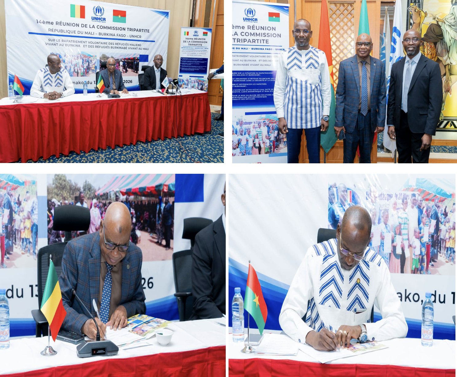 CLÔTURE DE LA 14ème SESSION DE LA COMMISSION TRIPARTITE RÉPUBLIQUE DU MALI-BURKINA FASO-HCR : ADOPTION DE RECOMMANDATIONS CLÉS POUR LE RAPATRIEMENT VOLONTAIRE